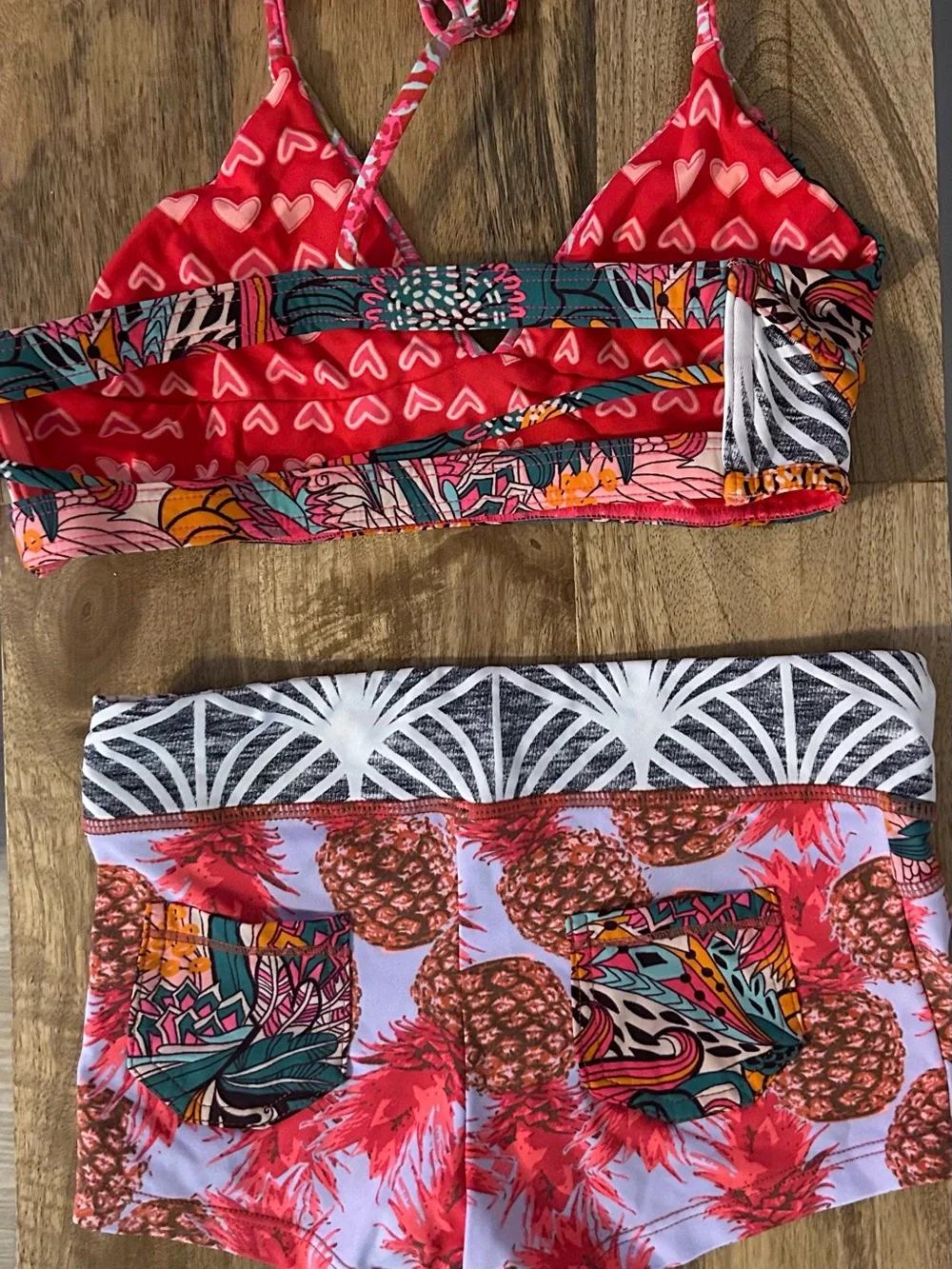 Maaji girls bikini - Multicolor Printed Bikini Set - Pink Accent - Reversible